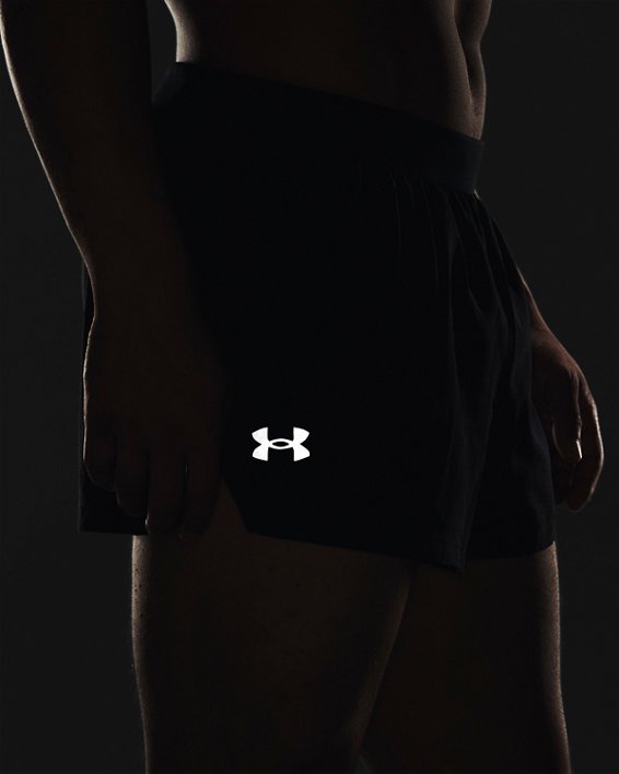 Men's UA Launch Split Perf Shorts in Black image number 3